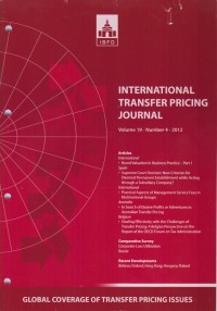 International Transfer Pricing Journal Vol. 19 No. 4 - 2012