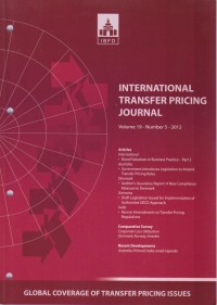 International Transfer Pricing Journal Vol. 19 No. 5 - 2012