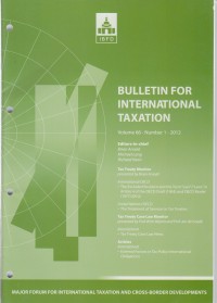 Bulletin for International Taxation Vol. 66 No. 1, 2012