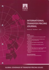 International Transfer Pricing Journal Vol. 23 No. 5 - 2016