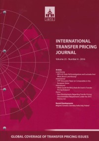 International Transfer Pricing Journal Vol. 23 No. 4 - 2016