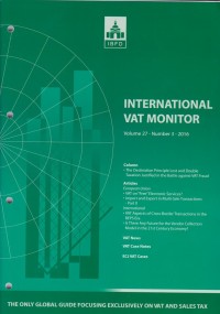 International VAT Monitor Vol. 27 No. 3 - 2016