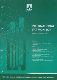 International VAT Monitor Vol. 29 No. 3 - 2018