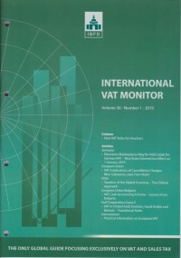 International VAT Monitor Vol. 30 No. 1 - 2019