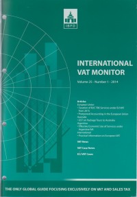 International VAT Monitor Vol. 25 No. 1 - 2014