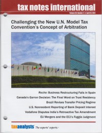 Tax Notes International: Volume 66, Number 4, April 23, 2012