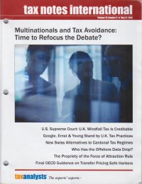 Tax Notes International: Volume 70, Number 9, May 27, 2013