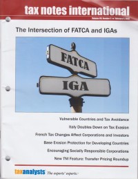 Tax Notes International: Volume 69, Number 5, February 4, 2013