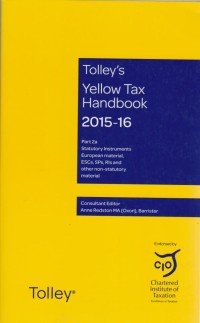 Tolley's Yellow Tax Handbook 2015-16 Part 2a