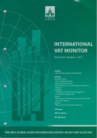 International VAT Monitor Vol. 28 No. 4 - 2017