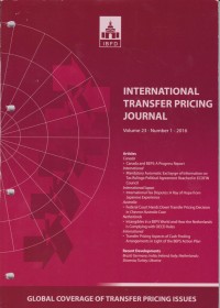 International Transfer Pricing Journal Vol. 23 No. 1 - 2016