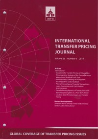 International Transfer Pricing Journal Vol. 26 No. 6 - 2019