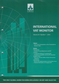 International VAT Monitor Vol. 29 No. 1 - 2018