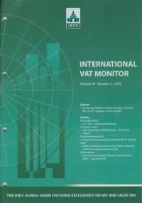 International VAT Monitor Vol. 29 No. 2 - 2018