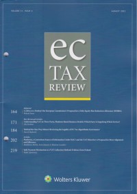 Image of EC Tax Review: Volume 31, Issue 4, August, 2022