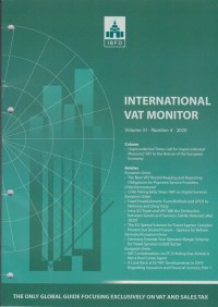 International VAT Monitor Vol. 31 No. 4 - 2020