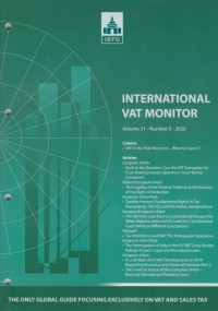 International VAT Monitor Vol. 31 No. 5 - 2020