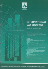Image of International VAT Monitor Vol. 32 No. 6 - 2021