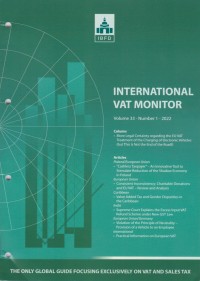 Image of International VAT Monitor Vol. 33 No. 1 - 2022