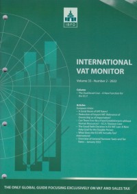 Image of International VAT Monitor Vol. 33 No. 2 - 2022