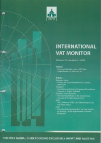International VAT Monitor Vol. 33 No. 4 - 2022