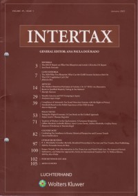 Image of Intertax: Volume 49, Issue 1, January, 2021