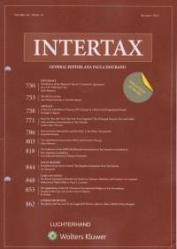 Image of Intertax: Volume 49, Issue 10, October, 2021