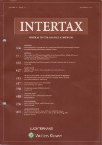 Image of Intertax: Volume 49, Issue 11, November, 2021