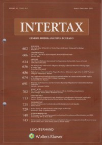 Image of Intertax: Volume 49, Issue 8-9, August-September, 2021