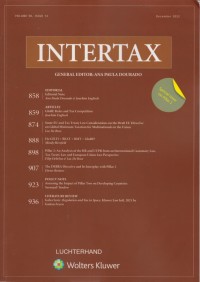 Image of Intertax: Volume 50, Issues 12, December 2022