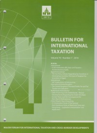 Bulletin for International Taxation Vol. 70 No. 7 - 2016