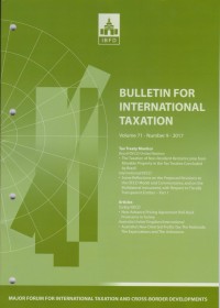 Bulletin for International Taxation Vol. 71 No. 9 - 2017