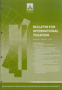 Bulletin for International Taxation Vol. 72 No. 1 - 2018