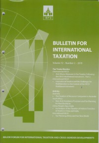 Bulletin for International Taxation Vol. 72 No. 2 - 2018