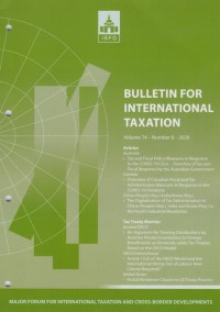 Bulletin for International Taxation Vol. 74 No. 8 - 2020