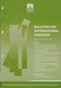 Bulletin for International Taxation Vol. 74 No. 6 - 2020