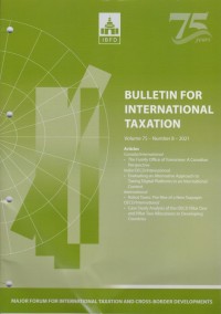 Image of Bulletin for International Taxation Vol. 75 No. 8 - 2021
