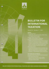 Image of Bulletin for International Taxation Vol. 76 No. 11 - 2022