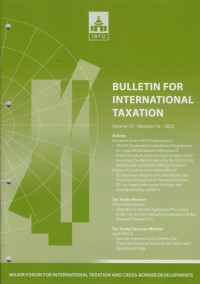 Image of Bulletin for International Taxation Vol. 76 No. 12 - 2022