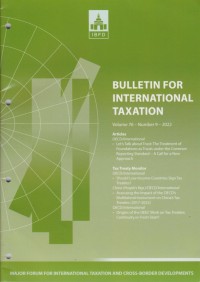 Image of Bulletin for International Taxation Vol. 76 No. 9 - 2022