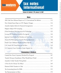 Tax Notes International: Volume 45, Number 2, January 15, 2007