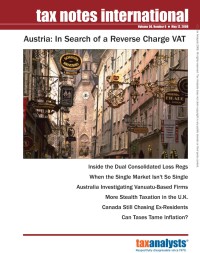 Tax Notes International: Volume 50 Number 6, May 12, 2008