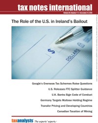 Tax Notes International: Volume 60, Number 11, December 13, 2010