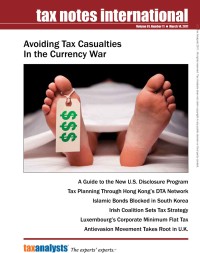 Tax Notes International: Volume 61, Number 11, March 14, 2011