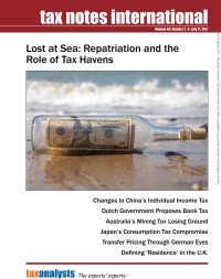 Tax Notes International: Volume 63, Number 2, July 11, 2011