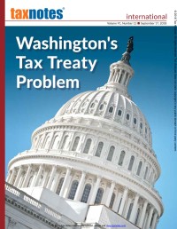 Tax Notes International: Volume 91, Number 12, September 17, 2018